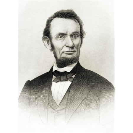 Early Map Abraham Lincoln 1809-1865 Homeland Vignettes Portrait Wall Art Poster